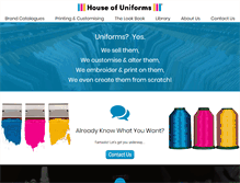 Tablet Screenshot of houseofuniforms.com.au